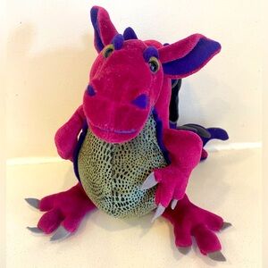 Manhattan Toy DANTE DRAGON Royal Renaissance 8" Stuffed Animal Plush 2001 Purple
